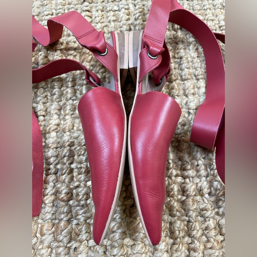 Free People Gold Rush Flats in Cherry Size eu 37 - Picture 4 of 8